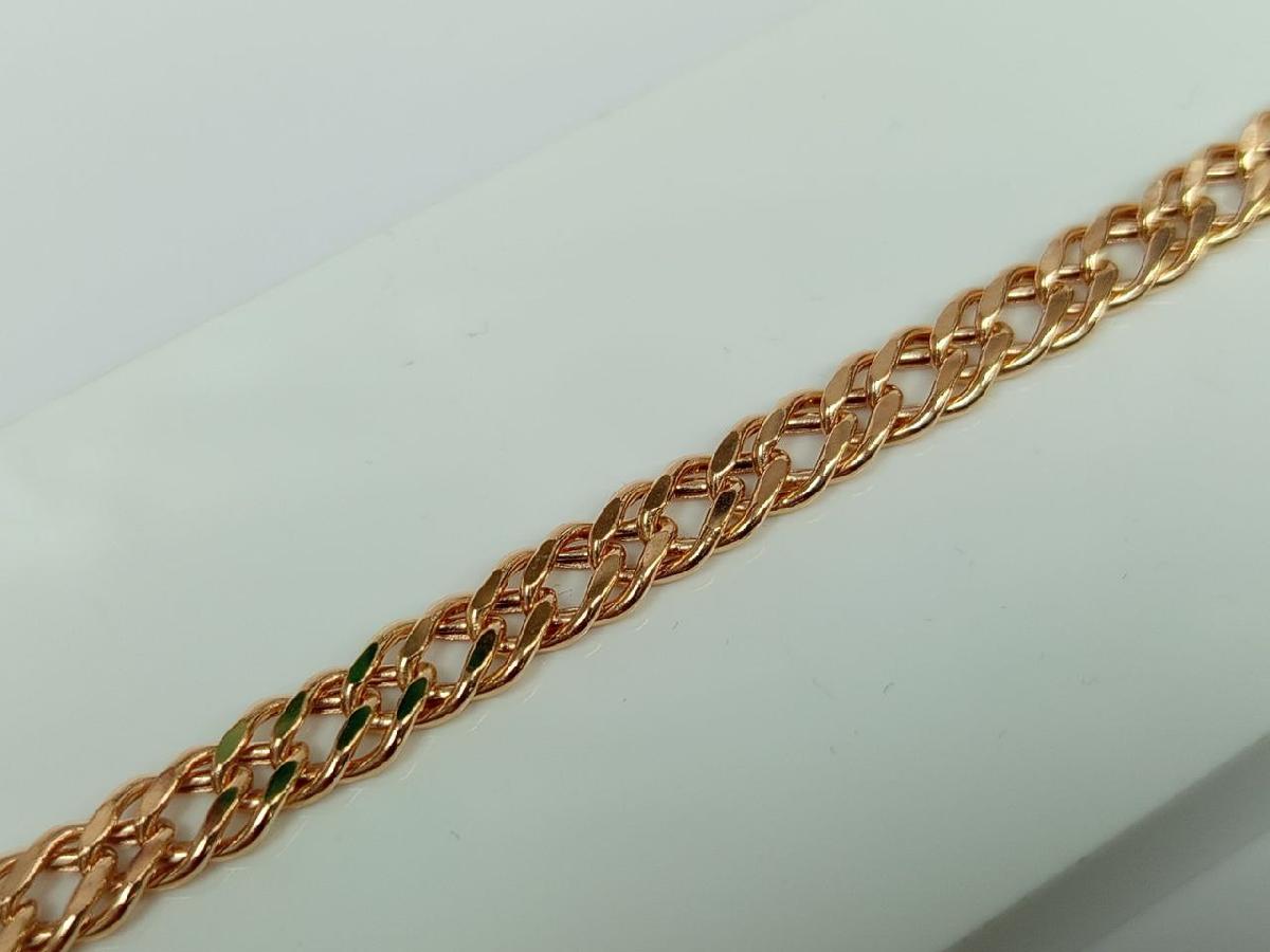 БРАСЛЕТ ПУСТОТЕЛЫЙ Ромб двойной (Au 585)