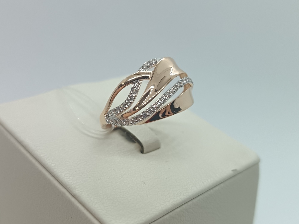 КОЛЬЦО С КАМНЯМИ (Au 585)