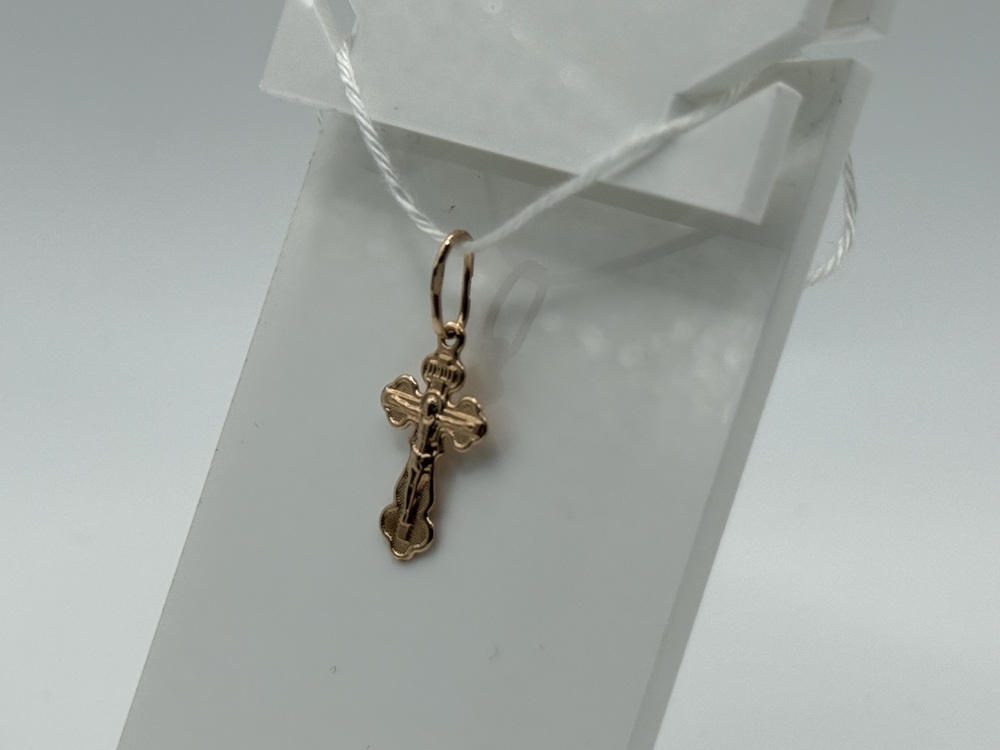 ПОДКБК585 ПОДВЕСКА КРЕСТ БЕЗ КАМНЯ (Au 585)