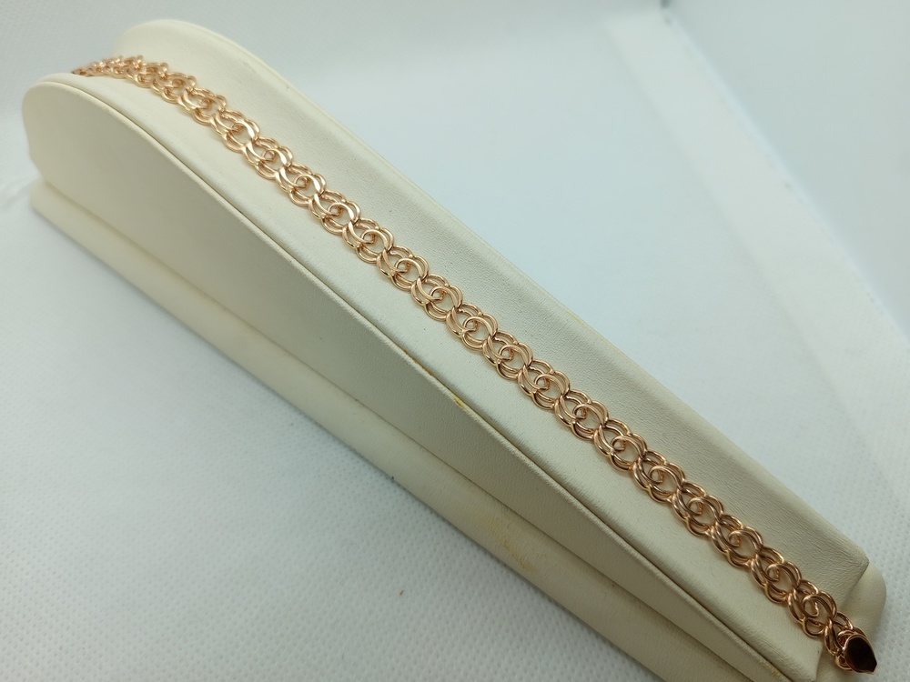 БЛБ585 БРАСЛЕТ ПОЛНОВЕСНЫЙ Бисмарк (Au 585)