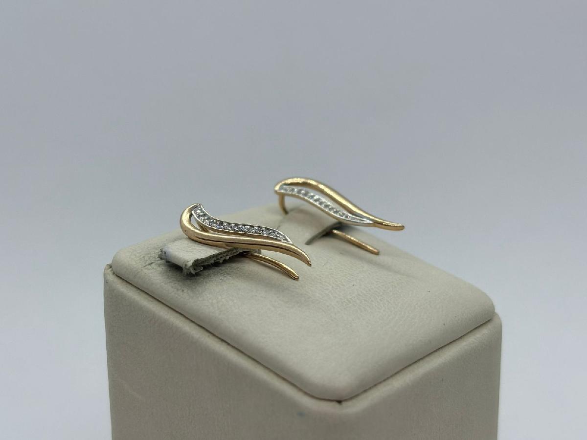 СКМИ585 СЕРЬГИ С КАМНЯМИ (Au 585)