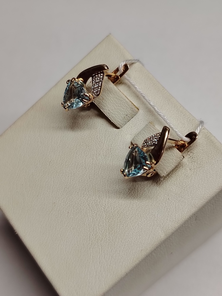 СКМИ585 СЕРЬГИ С КАМНЯМИ (Au 585)