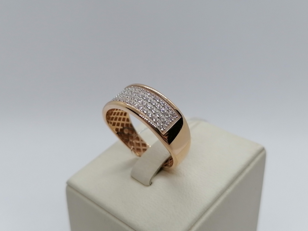 КОЛЬЦО С КАМНЯМИ (Au 585)