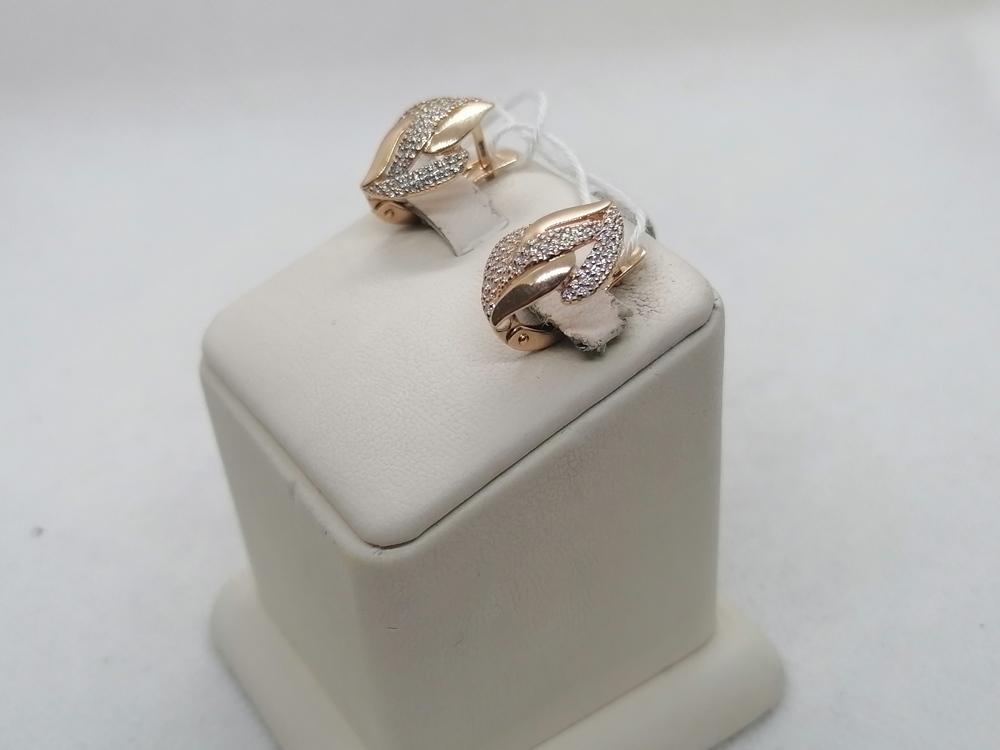 СКМИ585 СЕРЬГИ С КАМНЯМИ (Au 585)