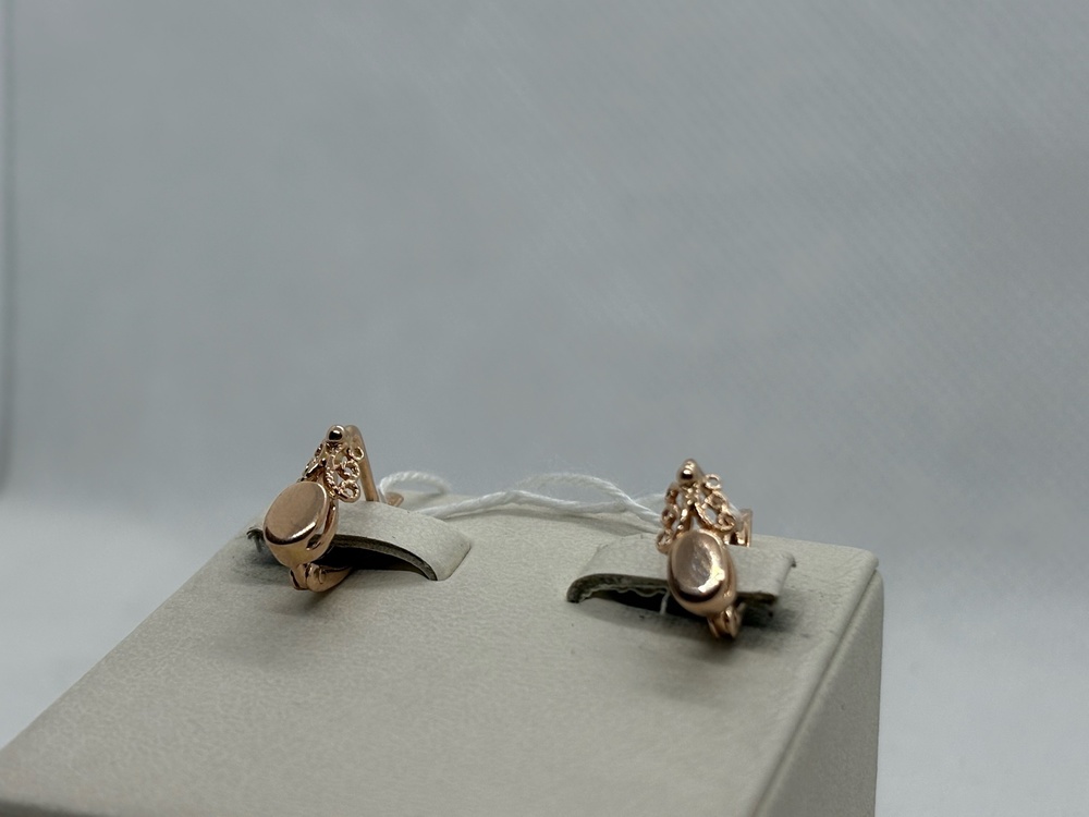 СБКМ585 СЕРЬГИ БЕЗ КАМНЯ (Au 585)