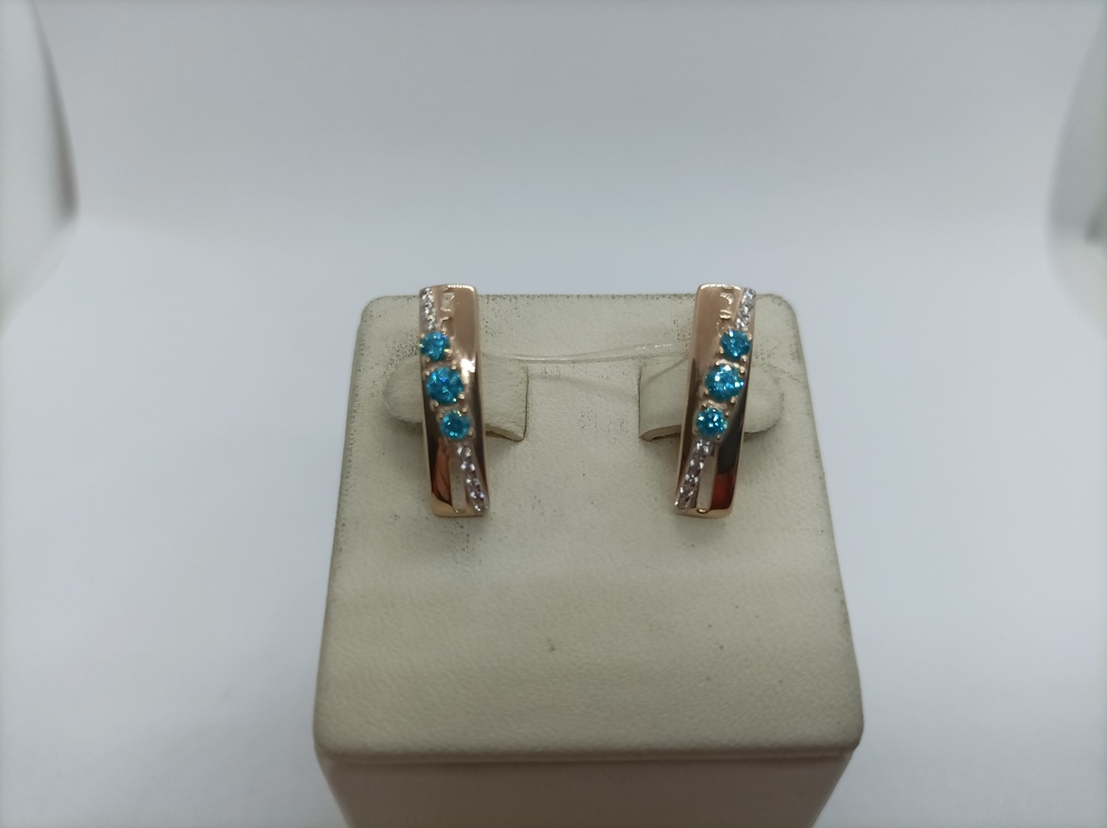 СЕРЬГИ С КАМНЯМИ (Au 585)