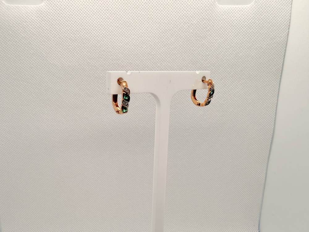 СКМИ585 СЕРЬГИ С КАМНЯМИ (Au 585)