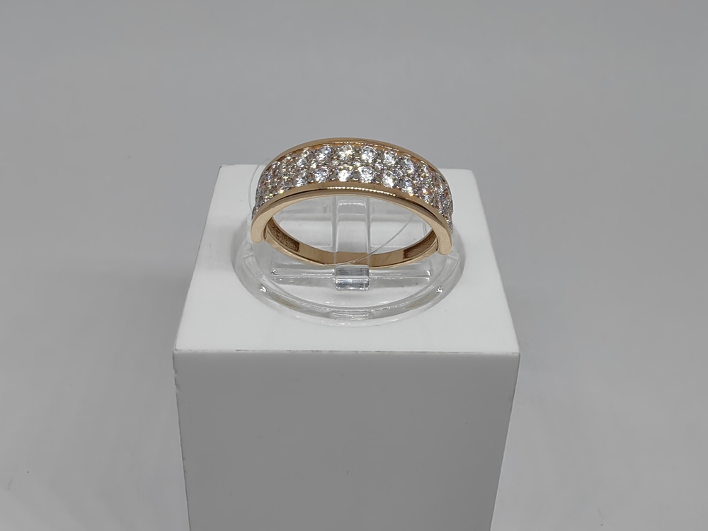 КОЛЬЦО С КАМНЯМИ (Au 585)