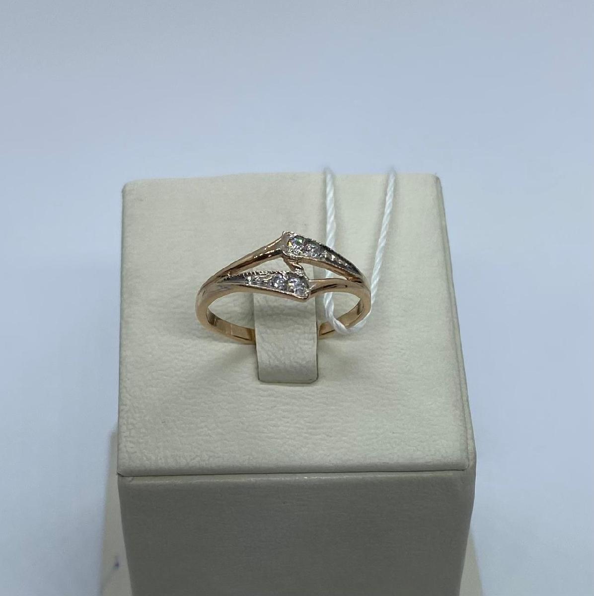 КОЛЬЦО С КАМНЯМИ (Au 585)