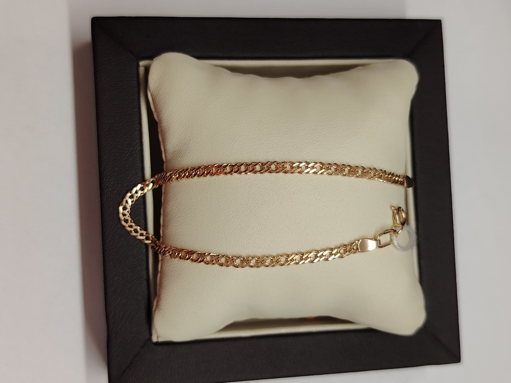 БРАСЛЕТ ПОЛНОВЕСНЫЙ Ромб двойной Au 585