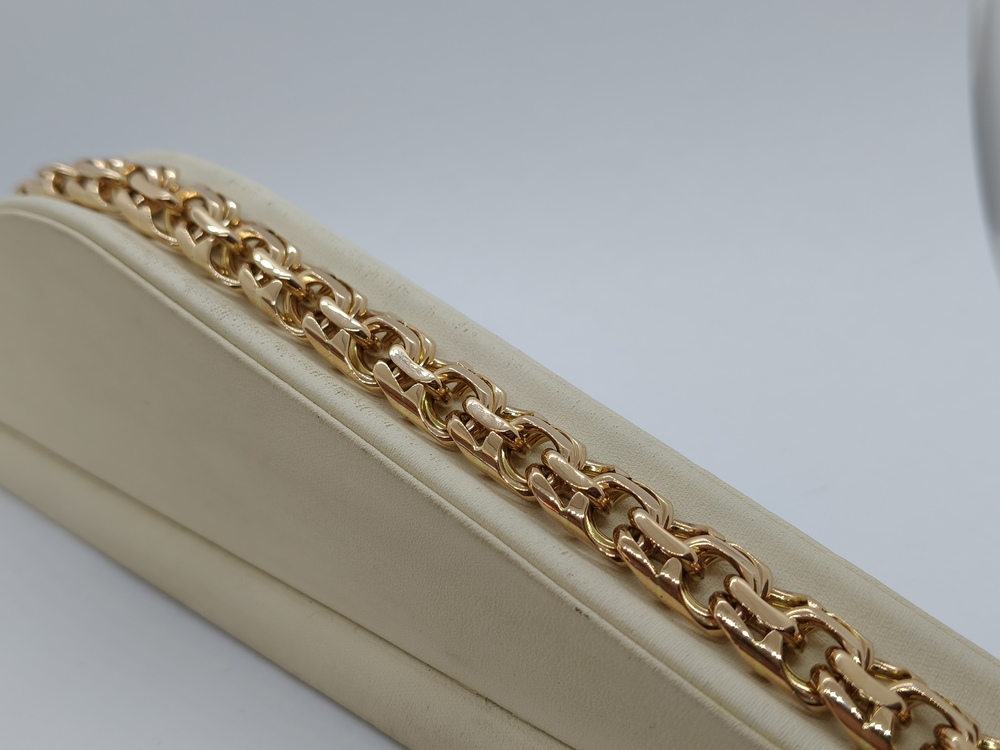 БЛБ585 БРАСЛЕТ ПОЛНОВЕСНЫЙ Бисмарк (Au 585)