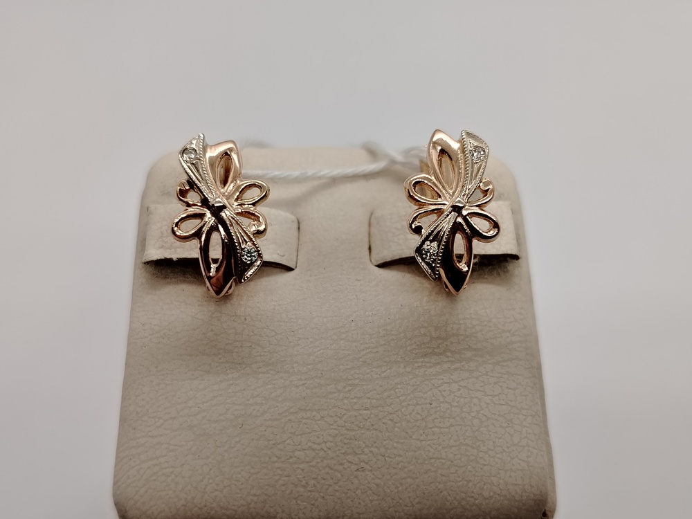 СКМИ585 СЕРЬГИ С КАМНЯМИ (Au 585)