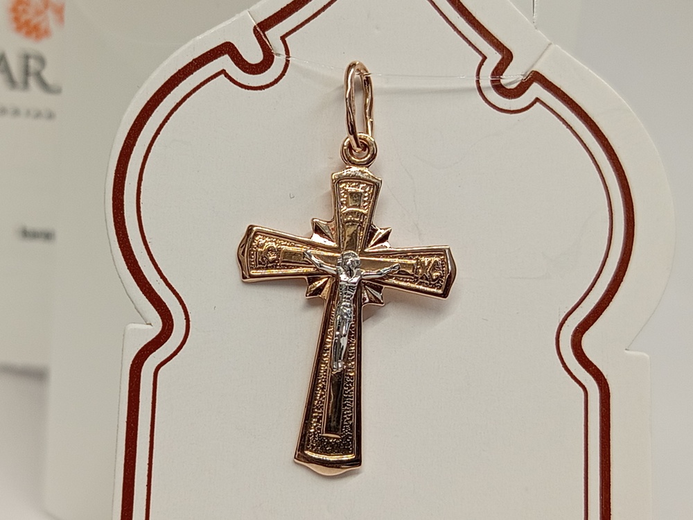 ПОДВЕСКА КРЕСТ без камня (Au 585)