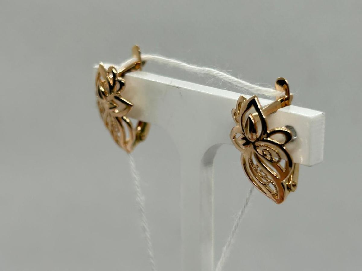 СБКМ585 СЕРЬГИ БЕЗ КАМНЯ (Au 585)