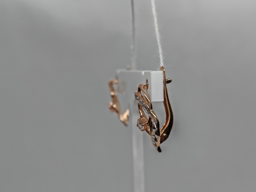 СКМИ585 СЕРЬГИ С КАМНЯМИ (Au 585)