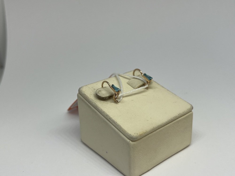 СЕРЬГИ С КАМНЕМ (Au 585)