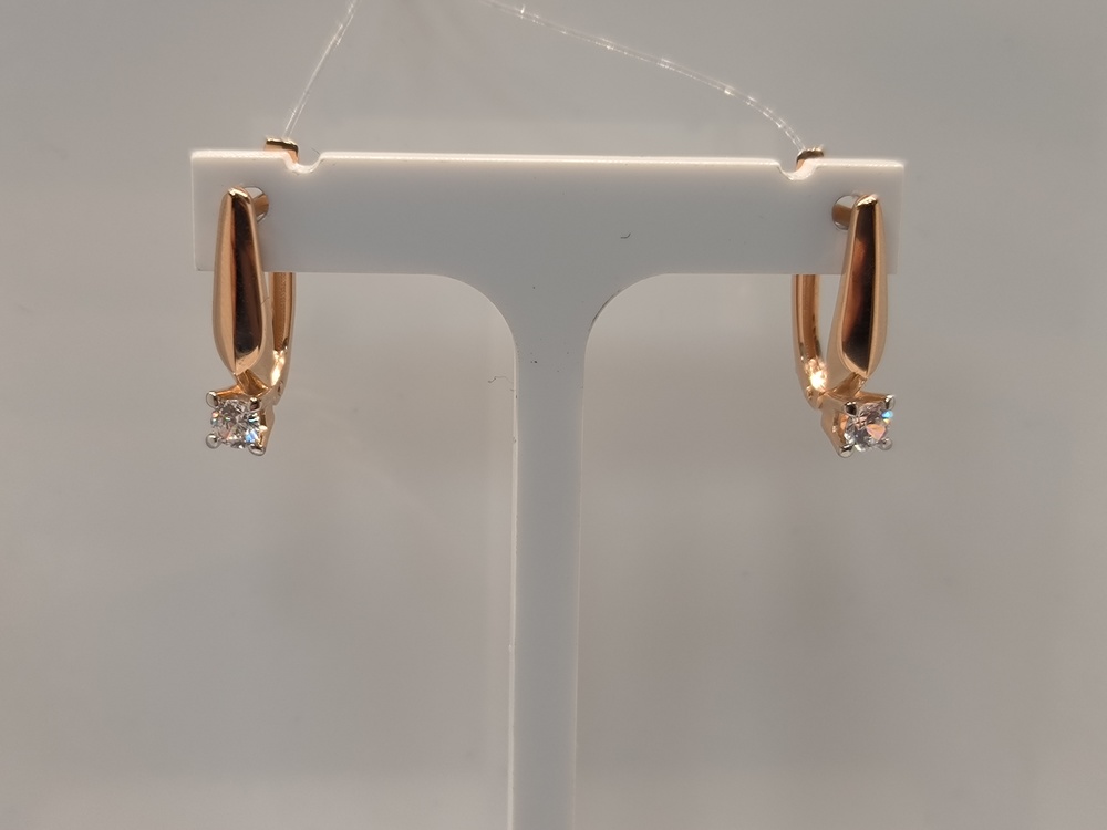 СЕРЬГИ С КАМНЕМ (Au 585)