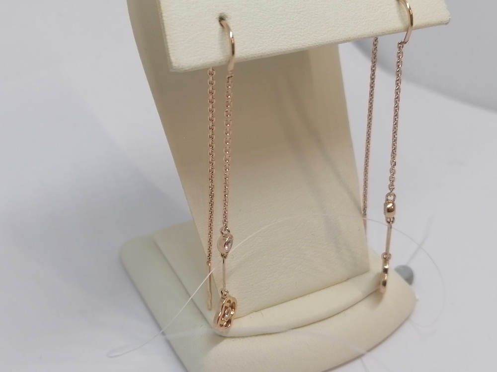 СЕРЬГИ ПРОДЕВКИ с камнями (Au 585)