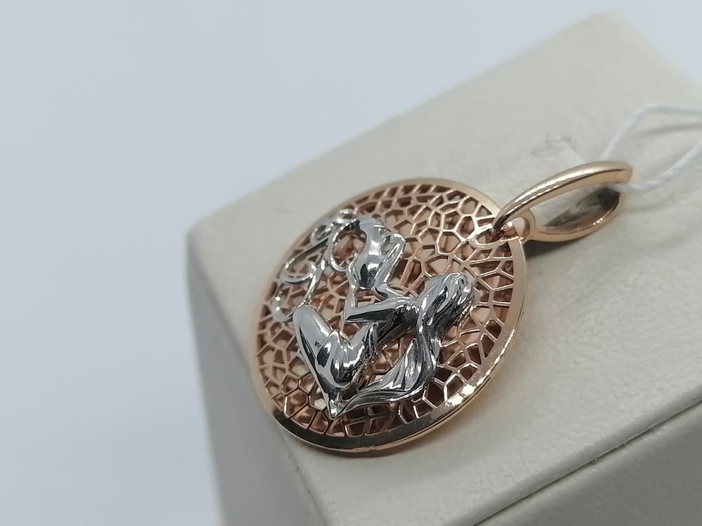 ПОДВЕСКА ЗНАК ЗОДИАКА ВОДОЛЕЙ (Au 585)