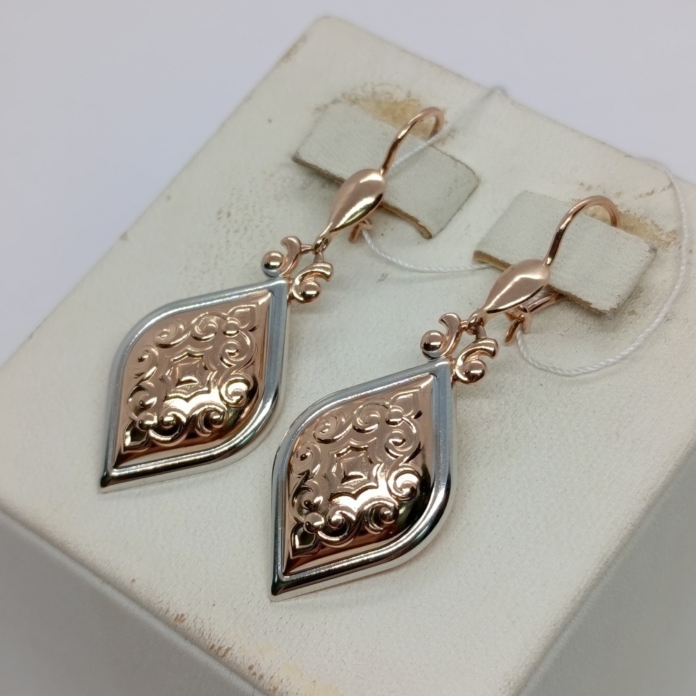 СБКМ585 СЕРЬГИ БЕЗ КАМНЯ (Au 585)