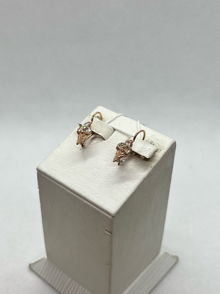 СКМИ585 СЕРЬГИ С КАМНЯМИ (Au 585)