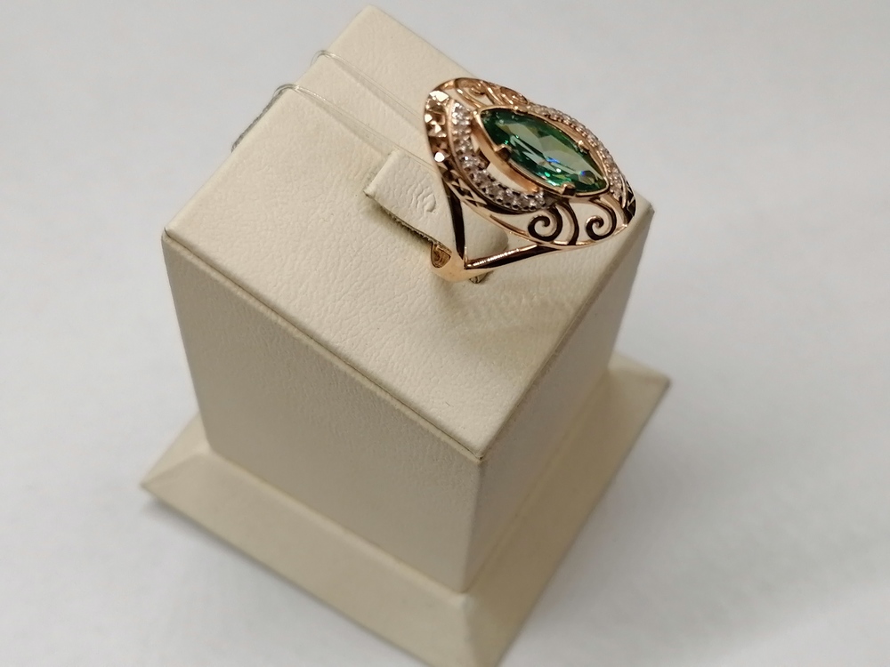 КОЛЬЦО С КАМНЯМИ (Au 585)