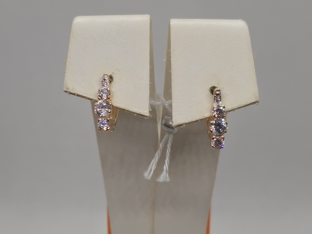 СКМИ585 СЕРЬГИ С КАМНЯМИ (Au 585)