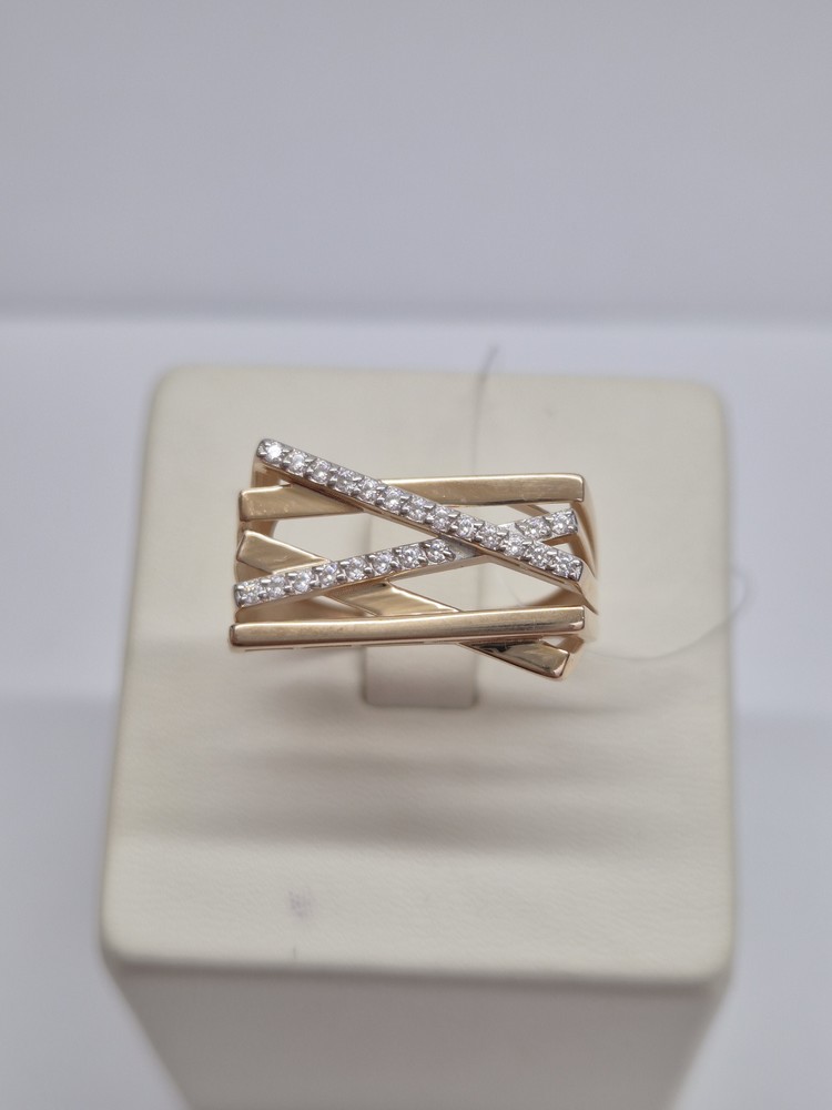 КОЛЬЦО С КАМНЯМИ (Au 585)