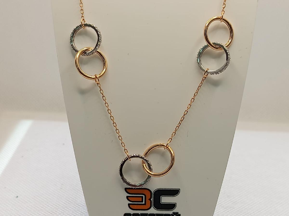 КОЛЬЕ С КАМНЯМИ (Au 585)