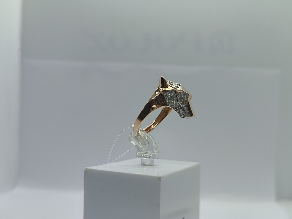 КОЛЬЦО С КАМНЯМИ (Au 585)