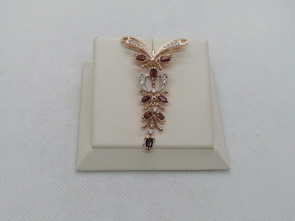 ПОДКМИ585 ПОДВЕСКА С КАМНЯМИ (Au 585)