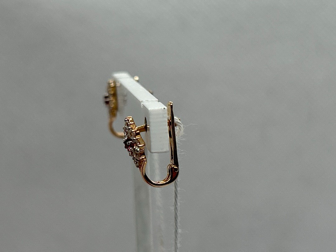 СКМИ585 СЕРЬГИ С КАМНЯМИ (Au 585)