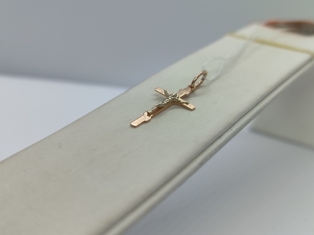 ПОДКБК585 ПОДВЕСКА КРЕСТ БЕЗ КАМНЯ (Au 585)