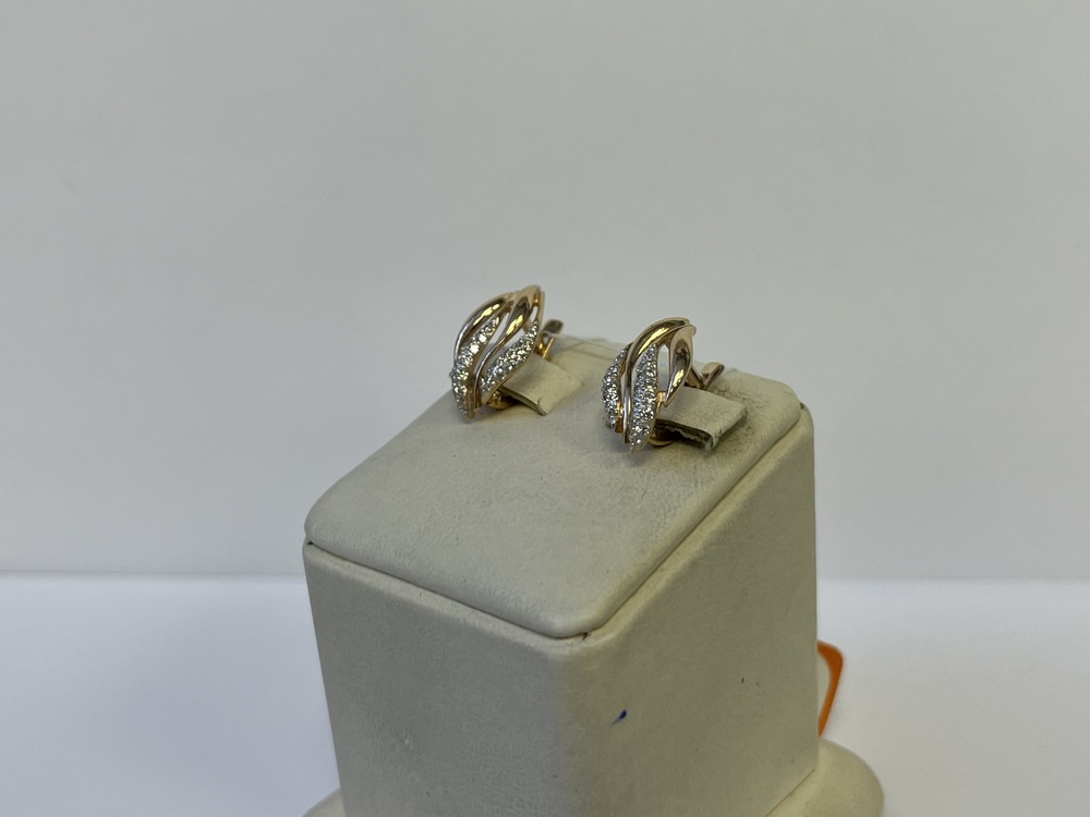 СКМИ585 СЕРЬГИ С КАМНЯМИ (Au 585)