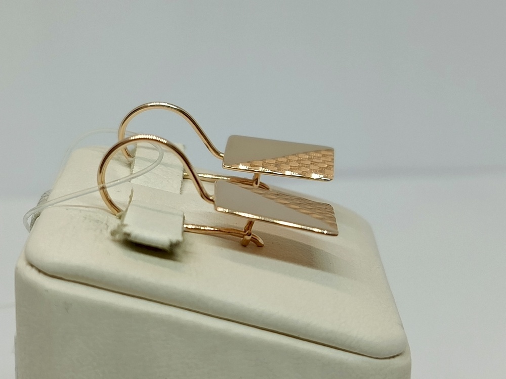 СЕРЬГИ ПЕТЕЛЬКА без камня (Au 585)