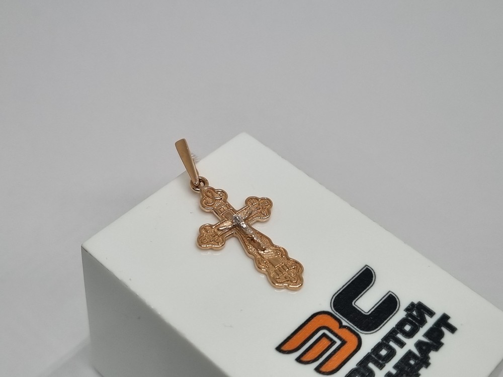 ПОДВЕСКА КРЕСТ БЕЗ КАМНЯ (Au 585)