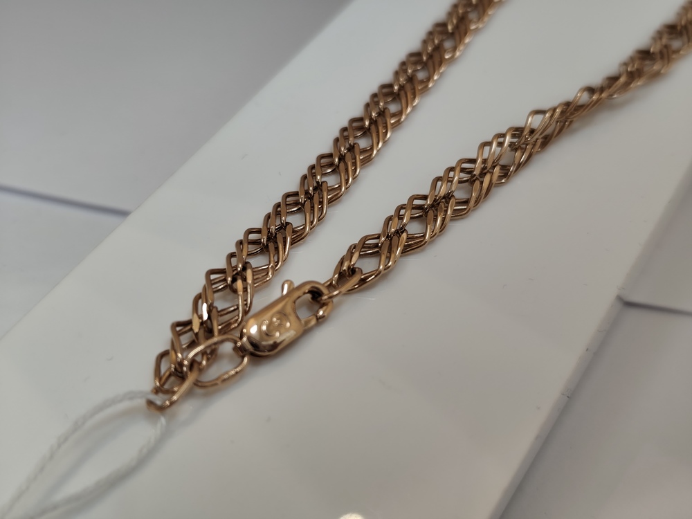 ЦЕПЬ ПУСТОТЕЛАЯ Ромб тройной (Au 585)