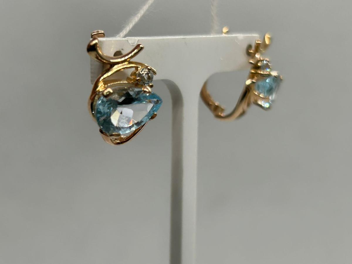 СКМИ585 СЕРЬГИ С КАМНЯМИ (Au 585)