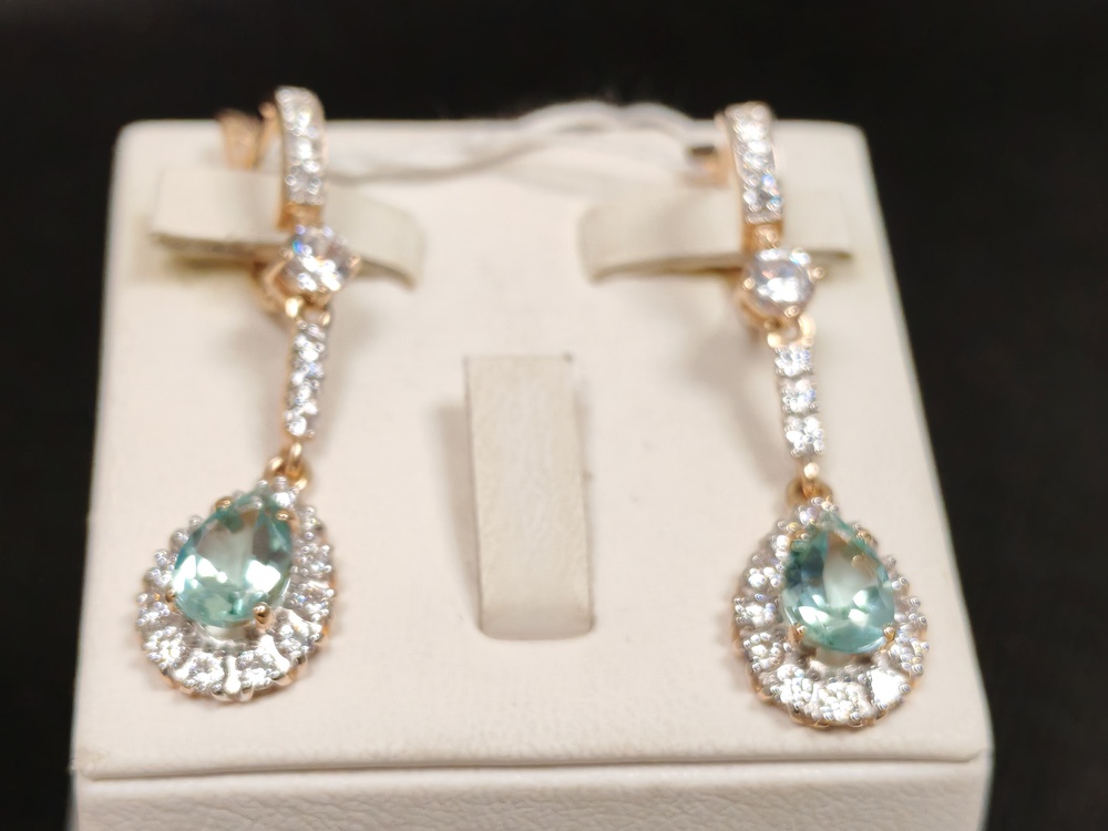 СЕРЬГИ С КАМНЯМИ (Au 585)