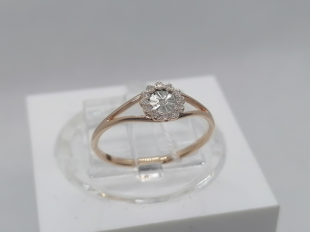 КОЛЬЦО С КАМНЯМИ (Au 585)