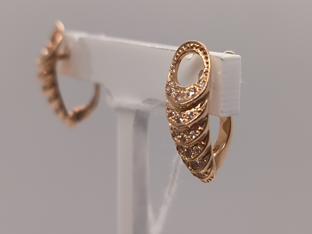 СКМИ585 СЕРЬГИ С КАМНЯМИ (Au 585)