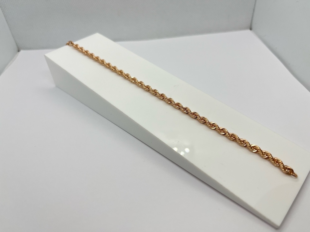 БРАСЛЕТ ПУСТОТЕЛЫЙ Веревка (Au 585)