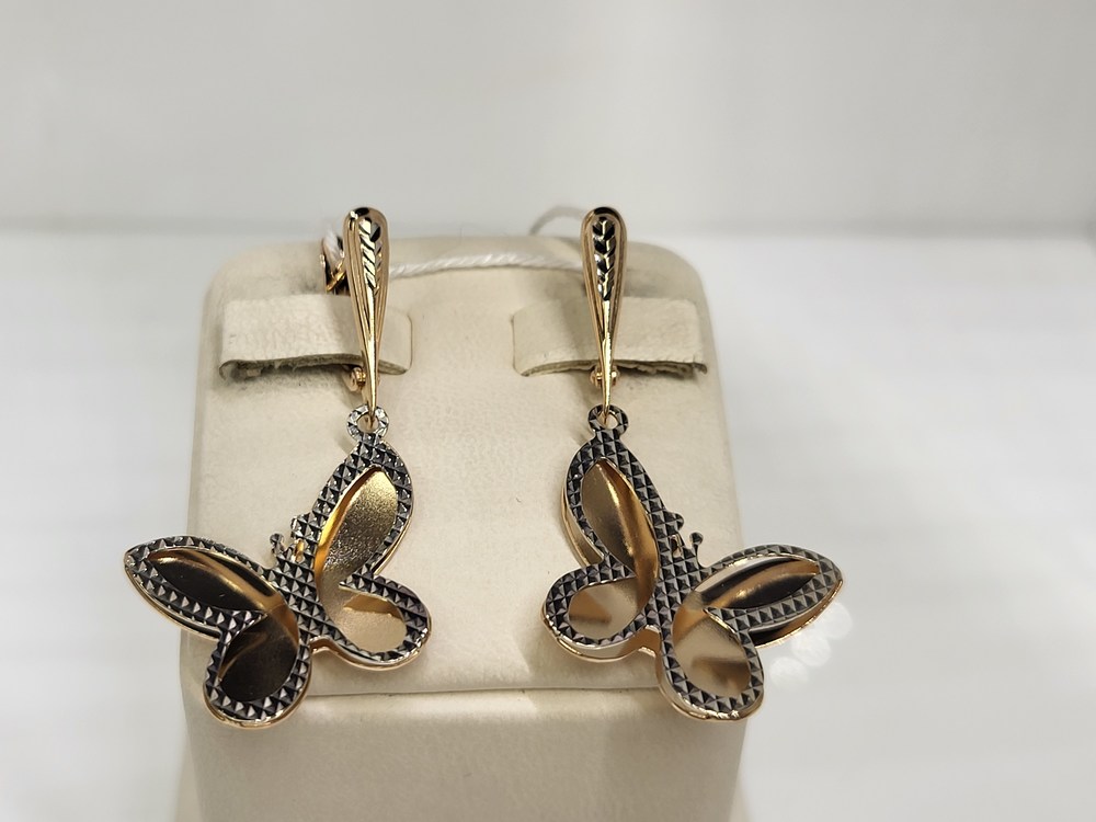 СБКМ585 СЕРЬГИ БЕЗ КАМНЯ (Au 585)