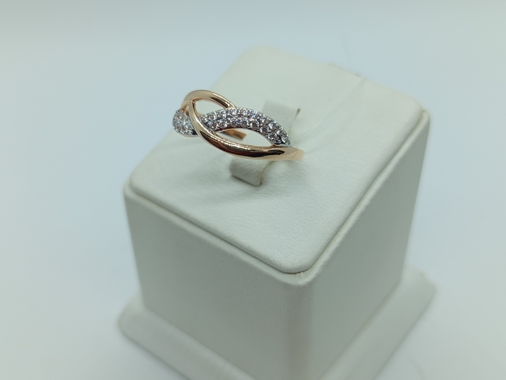 КОЛЬЦО С КАМНЯМИ (Au 585)