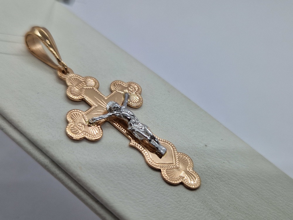 ПОДВЕСКА КРЕСТ без камня (Au 585)