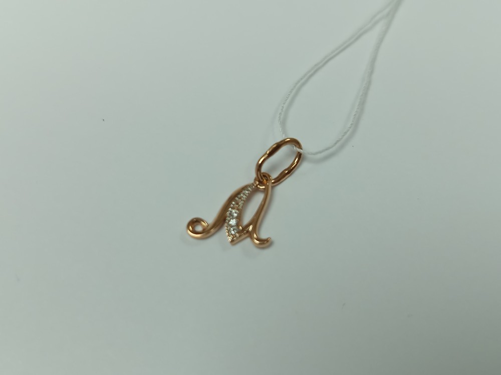 ПОДВЕСКА БУКВА М Au 585