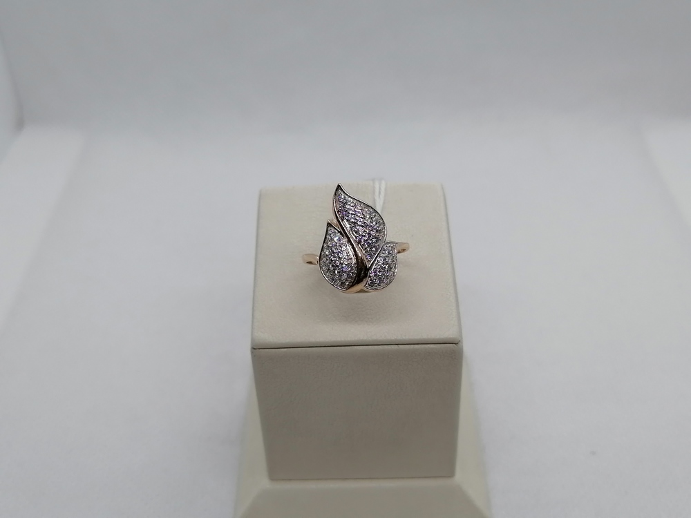 КОЛЬЦО С КАМНЯМИ (Au 585)