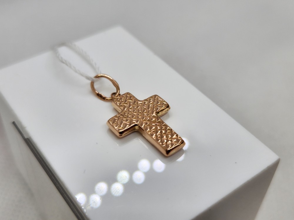ПОДВЕСКА КРЕСТ БЕЗ КАМНЯ (Au 585)