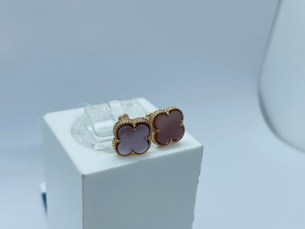 СЕРЬГИ ПУСЕТЫ, Перламутр (Au 585)