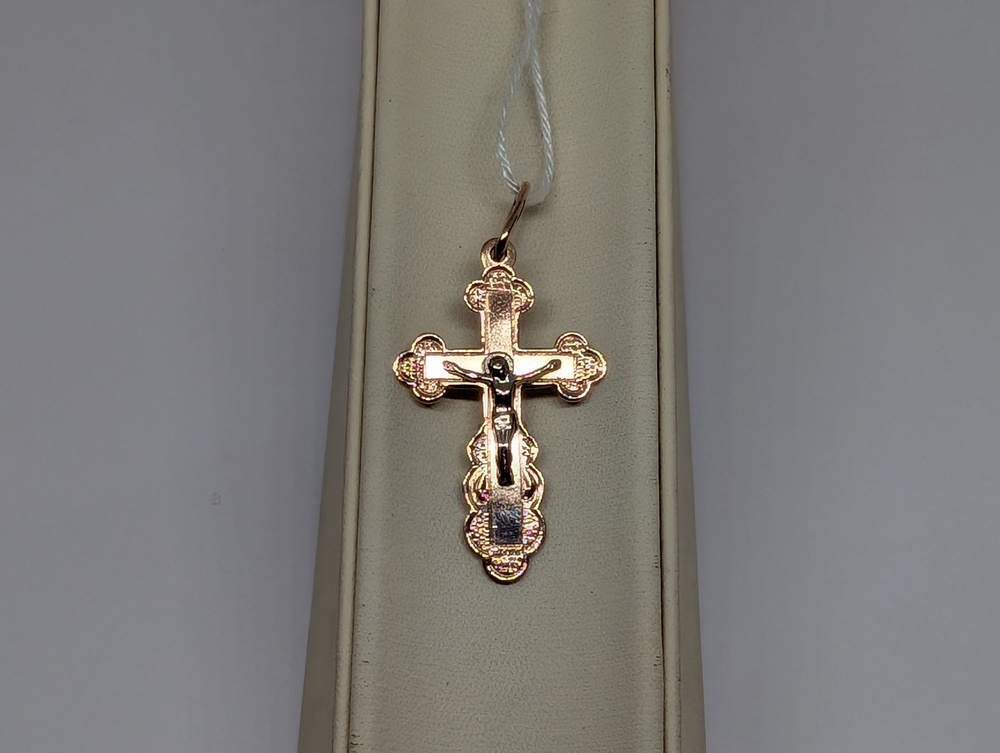 ПОДВЕСКА КРЕСТ БЕЗ КАМНЯ (Au 585)